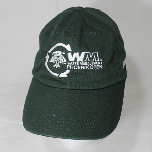 Waste Management Phoenix 2011 Open Green Baseball Cap Hat Hook & Loop Security